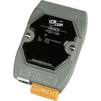 ICP DAS Programmable device server with one rs-232 and one rs-485 ports (rohs) includes one ca-0910 cable High Power Serial to Ethernet Converters